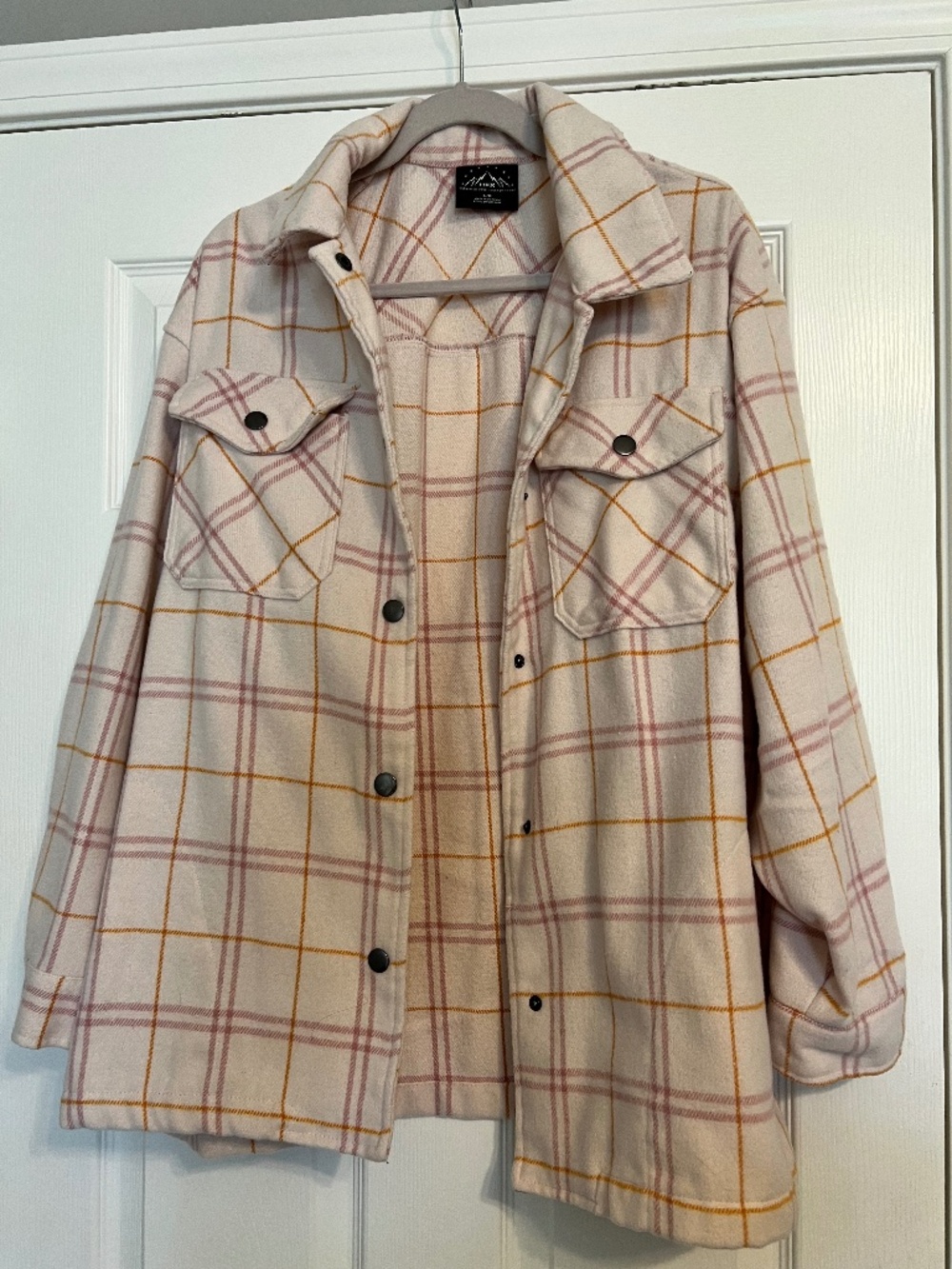NWT HFX Ladies Shirt Jacket PINK - size L cozy winter outdoor heavyweight comfy